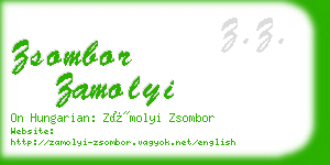 zsombor zamolyi business card